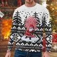 thumbnail image 2 of PMUYBHF Chandail à Capuche pour Hommes Mode Automne et Hiver Décontracté Imprimé de Noël Manches Longues Chandails en Molleton Graphiques Col Rond, 2 of 4