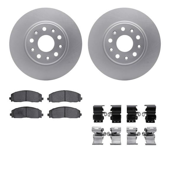 Dynamic Friction Company Front Geospec Brake Rotors with 5000 Advanced Brake Pads includes Hardware 4512-42213