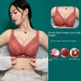 thumbnail image 2 of Ropa interior de algodón elástico Q sin anillo de acero, sujetador pequeño fruncido ajustable, engrosado, sujetador agrandado para pecho pequeño, accesorio de soporte superior para el pecho, 2 of 5