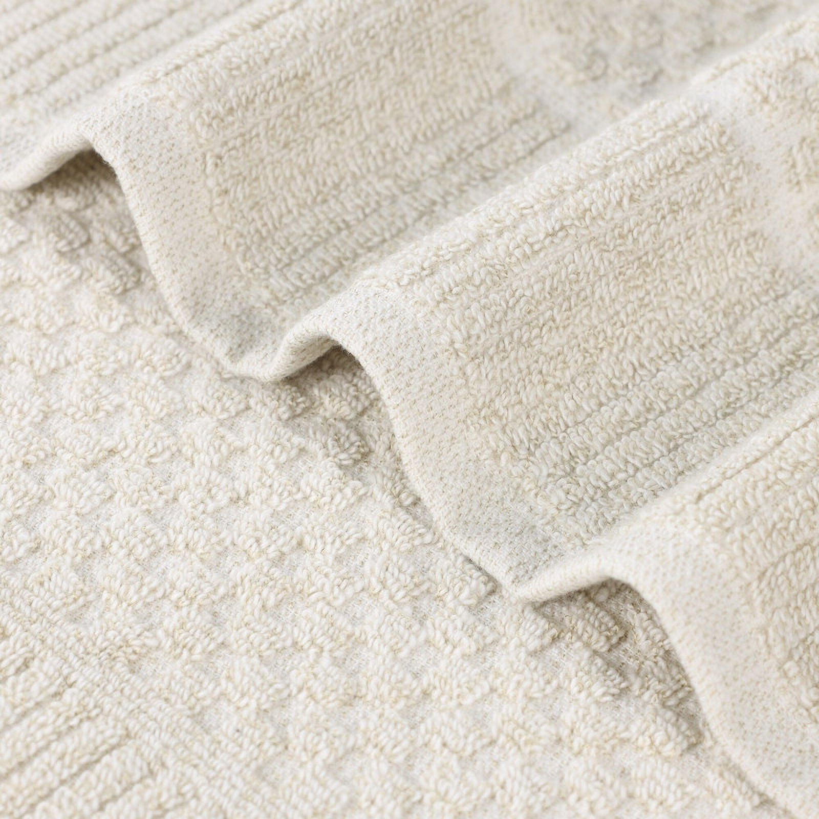Superior Naples Viscose Cotton Blend Medium Weight Bath Sheets, Set of 2, Beige