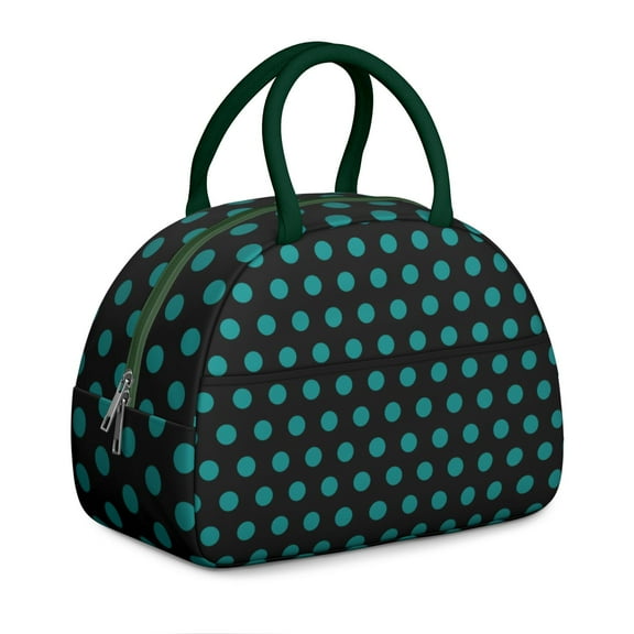 Minimalist Polka Dot Lunch Bag – Colorful Dot Pattern with Geometric Flair, Leakproof & Durable Insulated Tote for Women Who Love Retro Style
