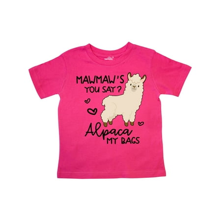 

Inktastic Mawmaw s You Say Alpaca My Bags Gift Toddler Boy or Toddler Girl T-Shirt