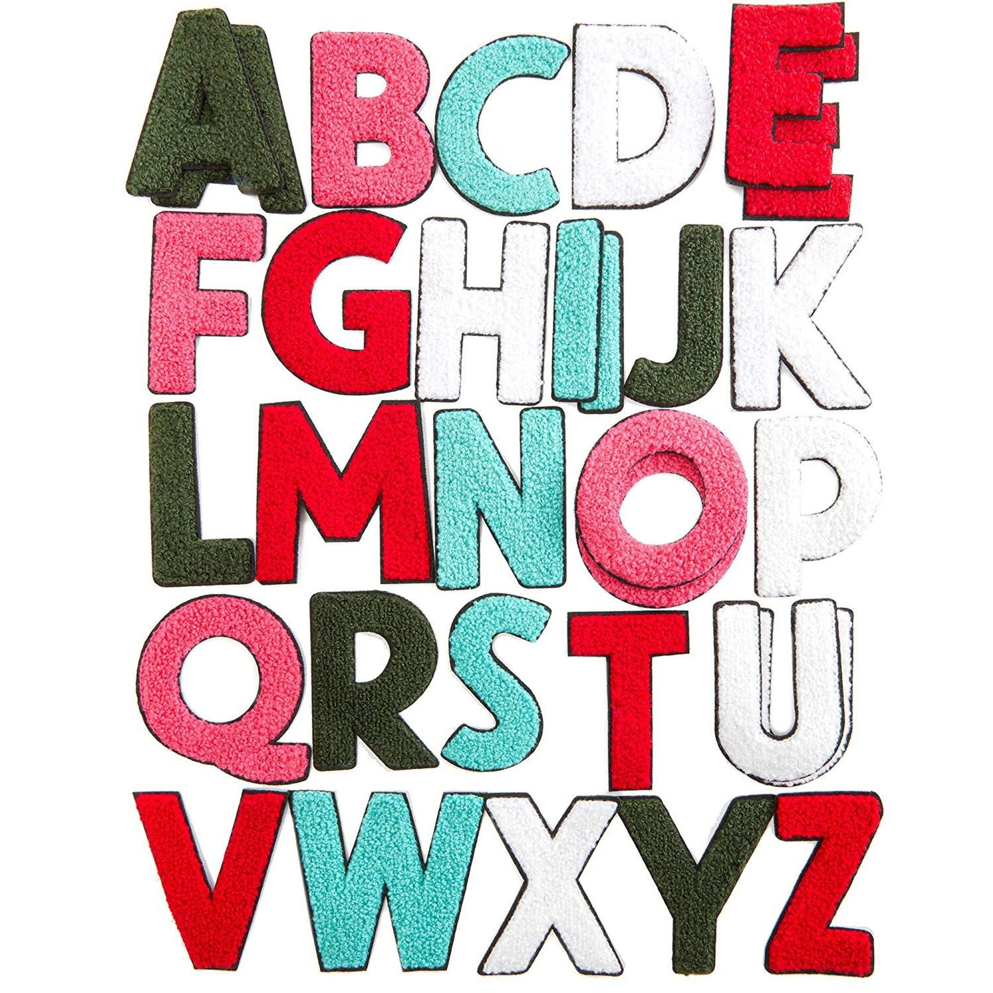 31 Count Iron On Alphabet Letter Patches A Z Embroidered for Clothes