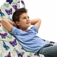 thumbnail image 1 of Butterfly Lounger Chair Bag, Garden Scene of Plants Leaves and Tender Ornamental Flying Insects, High Capacity Storage with Handle Container, Lounger Size, Eggshell and Multicolor, by Ambesonne, 1 of 5