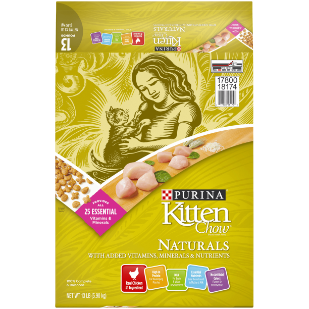 Purina Kitten Chow Natural High Protein Dry Kitten Food ...