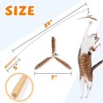 thumbnail image 4 of JXFUKAL Cat Wand Toys, Interactive Cat Toys with 3 Feather Refills, 29'' Flexible Steel Wire, Sturdy Wood Handle & Bell for Kitty Kitten, Cat Toys for Indoor Cats Cat Teaser Cat String Toy, 4 of 10