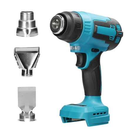 

moobody 300W 380-400℃ Portable Handheld Hot Air Machine Rechargable Cordless Quick Heating Heavy Duty Hot Air Machine with 3 Nozzles for Shrink Wrapping Heat Shrink Tube PVC