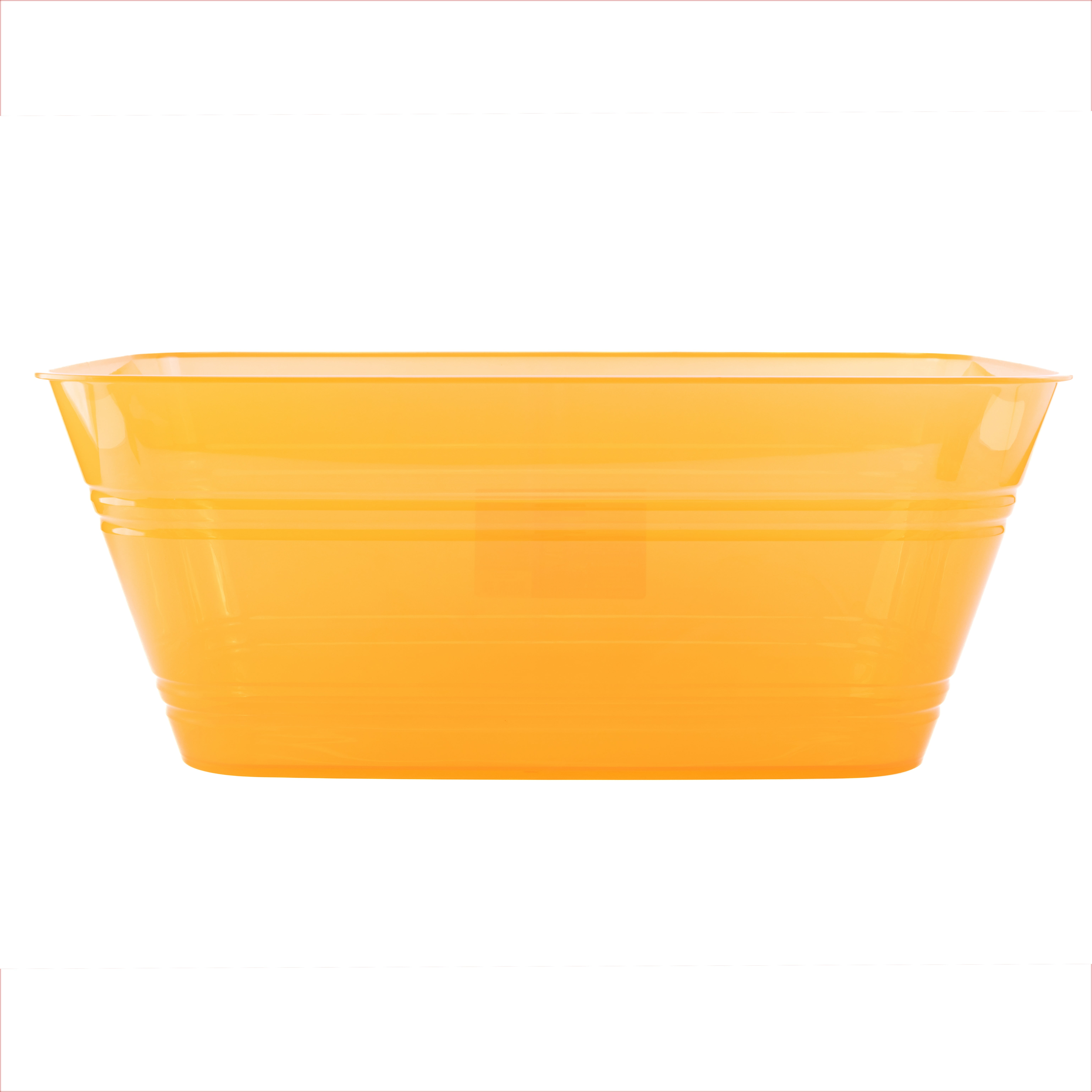 Mainstays Orange Plastic Rectangular Beverage Tub, 20"