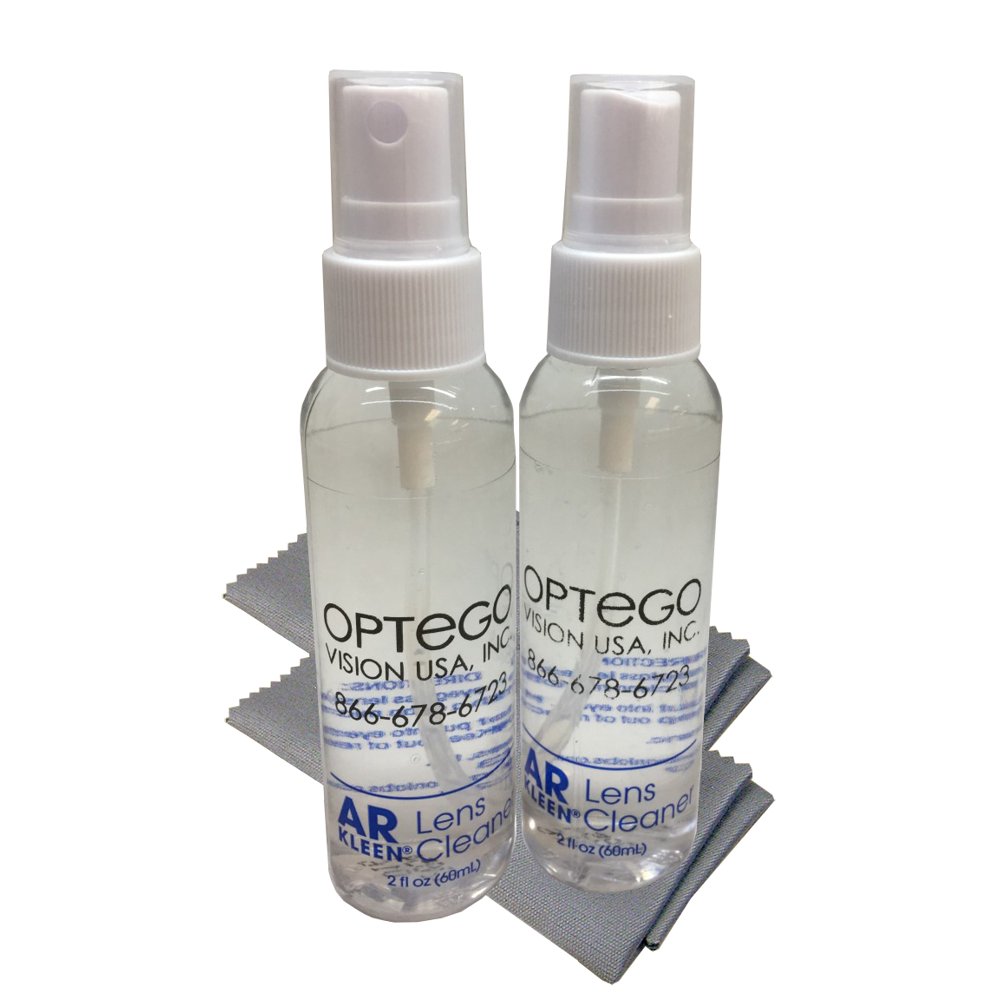 Lens Cleaning Bundle, Two 2 oz Bottles Lens Cleaner, Two MF Cloths