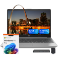 thumbnail image 1 of HP 250 G9 15.6" FHD Display Business Laptop, Intel Celeron N4500,32GB RAM, 1.16TB Storage(1TB SSD + 160GB Docking Station Set), Intel UHD Graphics, Wi-Fi 6, Webcam, Windows 11 Pro, Silver, 1 of 8