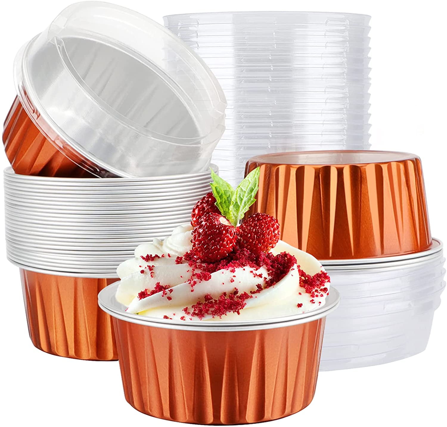 STANDARD Foil Cupcake Liners / Baking Cups – 500 ct sleeve – WHITE – Cake  Connection
