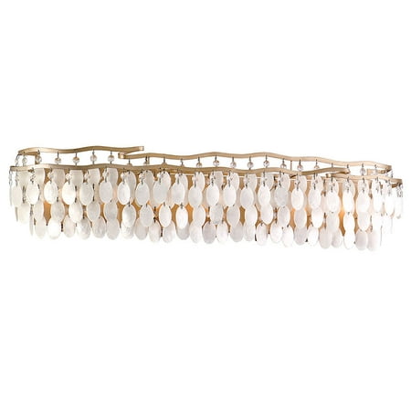 Corbett Lighting 109 67 Dolce 7 Light Bathroom Vanity With Hand Crafted Iron Frame And Authentic Capiz Shell Accents