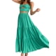 thumbnail image 2 of Txlixc Falda de verano para mujer Boho cintura elástica plisada línea A fluida falda larga de playa con bolsillos Txlixc  Moda, 2 of 6
