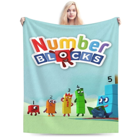 Numberblocks Throw Blanket Soft Lightweight Cozy Plush Flannel Bed Blanket Fuzzy Fluffy Fleece Blankets for Bedroom Living Room Couch Office 40"X30"