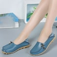 thumbnail image 5 of Summer Savings Clearance! 2023 Itsun Flats Shoes for Womens,Round Head Casual Flat Shoes Loafers Soft Bottom Casual Single Peas Shoes Light blue, 5 of 5