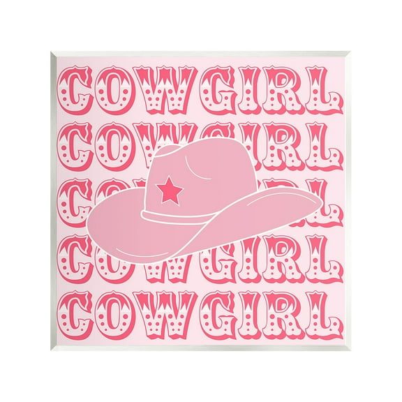 Stupell Industries Blush Pink Cowgirl Beauty & Fashion Painting Unframed Art Print Wall Art, 12 x 12