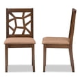 thumbnail image 4 of Skyline Decor Light Brown Fabric Upholstered and Walnut Brown Finished Dining Chair (Set of 2), 4 of 7