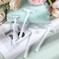 thumbnail image 2 of 300 Pcs Rasoirs Jetables en Vrac pour Hommes Femmes Emballés Individuellement en Acier Inoxydable Hôtel Invité Rasoirs de Rasage Sécurité Lames Doubles pour Maison Voyage Usage à la Maison Portable, Blanc, 2 of 7
