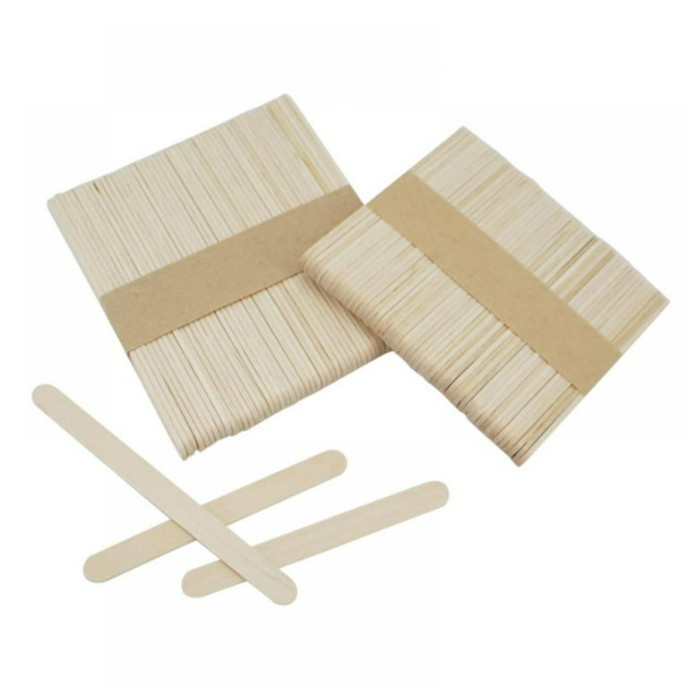 100Pcs Natural Wooden Craft Sticks,for DIY Ice Cream Popsicle Sticks,for  Any DIY Crafting Supplies Kits