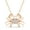 14k Rose Gold Plated 925 Sterling Silver, variant on Crab Claw Pendant 0.15 ct Round Moissanite Beach Necklace for Women 14k White Gold Plated 925 Sterling Silver (Color D, VVS1)