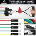 thumbnail image 3 of Juego de bandas de resistencia WHATAFIT de 11 piezas con anclaje para puerta y bolsa, 3 of 6