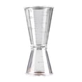 thumbnail image 2 of Soidarity 1/2 Uds doble transparente Jigger oz taza de resina de plástico leche té café mezcla Oz escala taza de medición Home Bar se aplica Kits de desorden para acampar L Soidarity  HW5710-02, 2 of 6