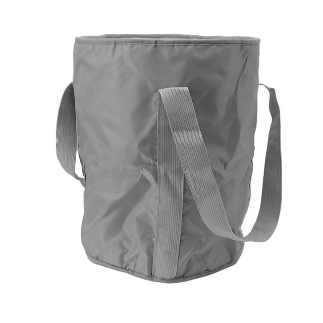 Seau de Camping Pliable à Double Couche en Polyester avec Sac de Rangement, Portable pour Voyager, Extérieur, Randonnée, Maison