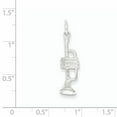 thumbnail image 2 of Sterling Silver Trumpet Charm (25 X 8) Made In India qc182, 2 of 2