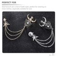thumbnail image 3 of Punk Skeleton Chain Brooch Pin Suit Lapel Pin Halloween Brooch Jewelry for Men, 3 of 4