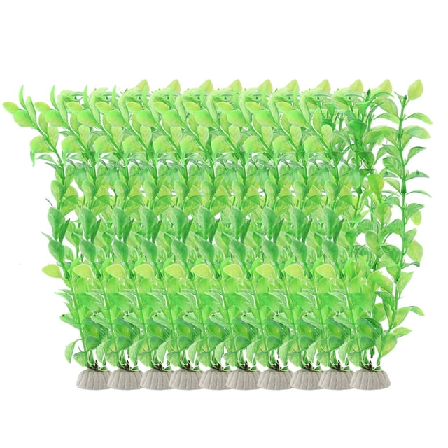 10Pcs Aquarium Simulation Artificial Green Plant Water Grass Fish Tank Decoration Green