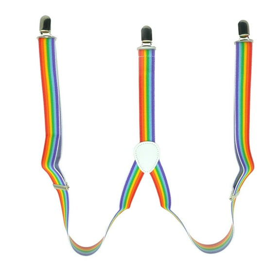 Raindrops Suspenders Rainbow Strap Pant Braces Men and Women 85.00X2.50X0.20CM