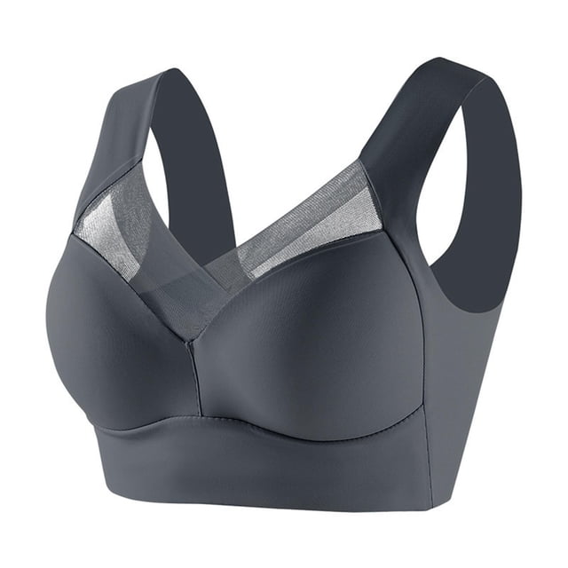 fheaev Seamless Mesh Lace Bras for Women No Underwire Wireless Bras with Support And Lift Full Coverage Deep V Bralettes Everyday Bra
