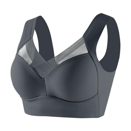 Women s Plus Size Bras Sexy Cross Mesh Wrap Bralettes Push Up Tshirt Bra Wireless cozy yoga sports bras Underwear Lingerie Tops