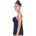 thumbnail image 2 of Freya Womens In The Navy Deco Underwire Moulded Tankini Top, 36C, Marine, 2 of 3