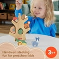 thumbnail image 3 of Fisher-Price Wooden Balance Tree Stacking Activity Toy, for Toddler Development Play, 10 Pieces, 3 of 7
