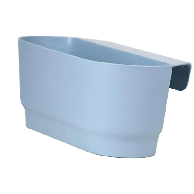 Almencla Railing Planter Modern Hanging Flower Pot for Farmhouse Outdoor Plants Porch 39.5cmx18cm Blue