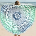 thumbnail image 1 of braveheart Nappe Ronde Dégradé de Couleur Serviette de Plage d'Été Tapis de Yoga Rond, 1 of 1