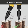 thumbnail image 4 of Broca divisora de leña de acero con alto contenido de carbono, herramienta eficiente para dividir madera con taladro eléctrico, 4 of 5