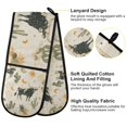 thumbnail image 2 of Yayeee Double Oven Mitt Kitchen Heat Resistant Baking 35" x7" Quilted Glove, Cowboy Pattern, 2 of 6