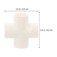 thumbnail image 2 of KAKOWELY PVC Pipe Fitting 4pcs 4-way Joint PVC Links Fitting Water Pipe Connector Water Hose Adapter2.56"X2.56"X1.18", 2 of 4