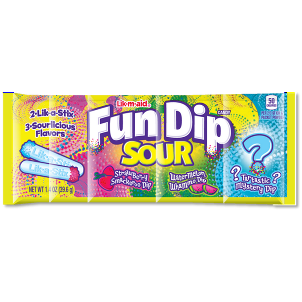 Fun Dip Sour Strawberry Smackeroo Dip, Watermelon Whammo Dip