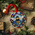 thumbnail image 3 of Bee Ornaments Ceramic For Christmas, Stained Glass Ornaments Ceramic Christmas 2025, 3 of 7