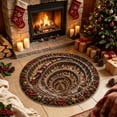 thumbnail image 2 of Christmas 3D Rug Round Optical Illusion Non-Slip,Non-Slip & Wear-Resistant, Machine Washable, Indoor Entryway Use, Festive Holiday Decor, 2 of 5