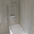 thumbnail image 4 of JimsMaison 31"W x 55"H Bathtub Screen Framless Shower Door with Tempered Glass,Transparent Aluminum, 4 of 8
