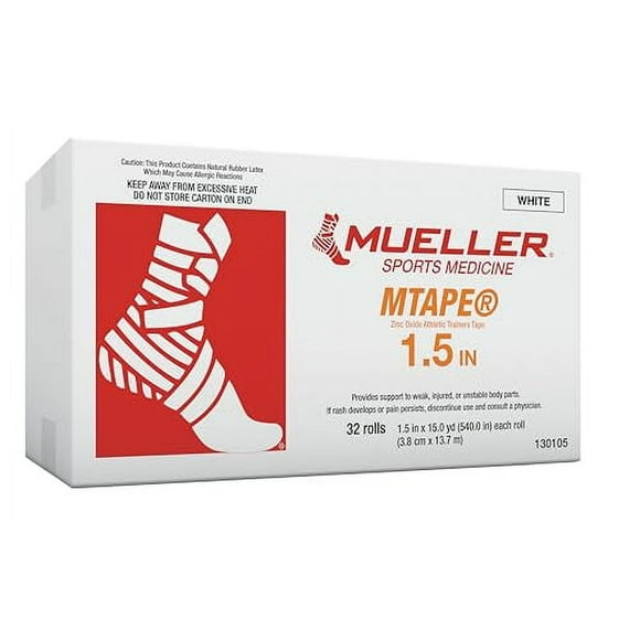 Mueller 81057140 M-Tape, 1 1/2 x 15 Ans, Blanc
