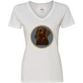 thumbnail image 3 of Inktastic Labrador Retriever Chocolate Lab Dog Women's V-Neck T-Shirt, 3 of 5