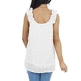 thumbnail image 3 of Vedolay Tank Tops Women Womens Summer Sleeveless V Neck Solid Color Casual Swing Shirts Flowy Tank Tops Blouses with Buttons,White XL, 3 of 4