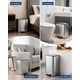 thumbnail image 2 of Yeshouse Cubo de basura de baño con tapa y cubo interior extraíble, cubo de basura pequeño de acero inoxidable de 15 litros con pedal, cubo de basura de metal para tocador, dormitorio, oficina, 2 of 8