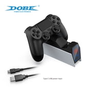 DOBE Original PS4 Controller Charging Station - Dual Dock Charger for PS4/PS4 Slim/PS4 Pro DualShock 4 Wireless Controllers with LED Indicators | Fast Charging, Overcharge Protection, Anti-Slip Base