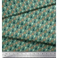 thumbnail image 2 of Soimoi Green polyester Crepe Fabric Scales Geometric Print Sewing Fabric Yard 52 Inch Wide, 2 of 3